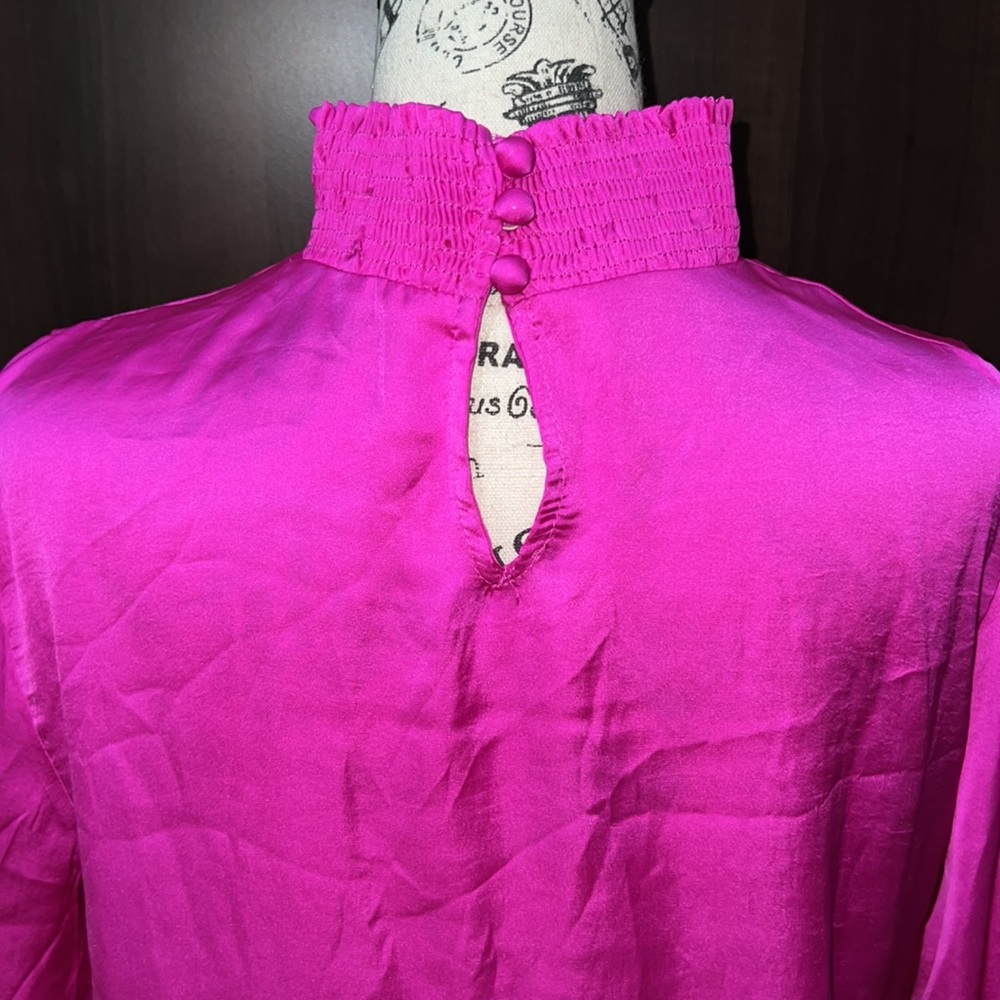MSK Smocked Blouson Top, Gypsy Spirit, Size: Medium - Picture 3 of 5
